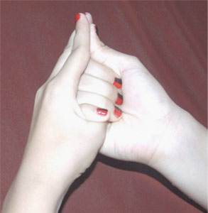 Shankha mudra(Conch hand gesture)